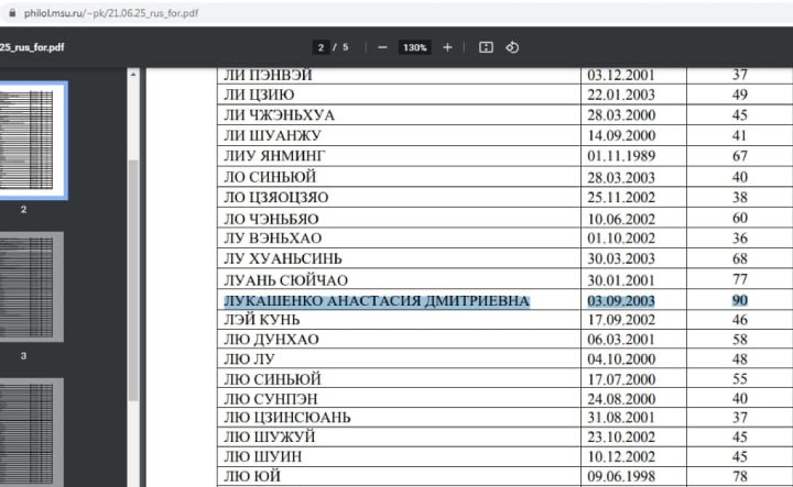 Скриншот документа с сайта МГУ