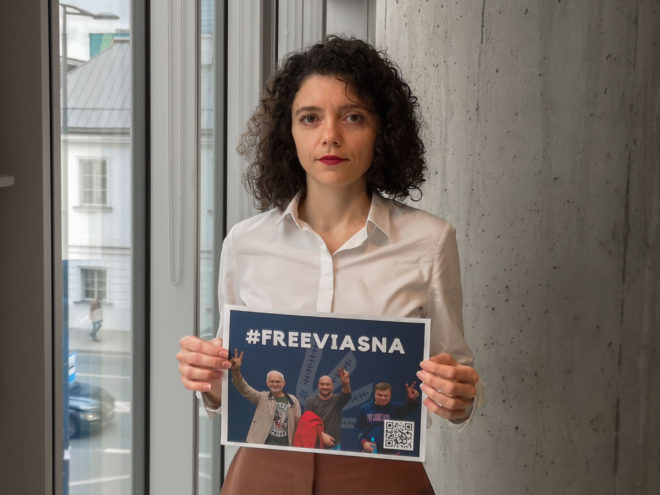 Татьяна Хомич поддержала кампанию #FreeViasna