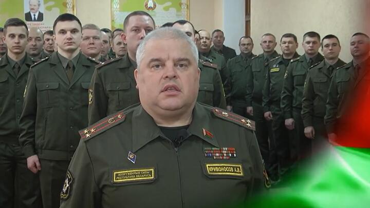 Гомельский военком Андрей Кривоносов. Фото: Скриншот видео