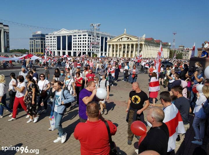 Акция протеста в Минске 30 августа 2020 года. Фото: ПЦ "Весна"