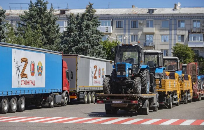 Гуманитарная помощь из Волгограда в Сватово. Фото: Телеграм-канал svatovoLNR