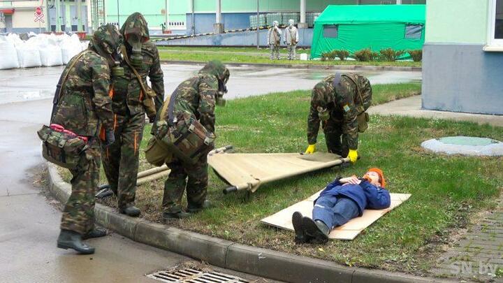 Комплексные учения по гражданской обороне в Светлогорске. Фото: "Светлагорскія навіны"