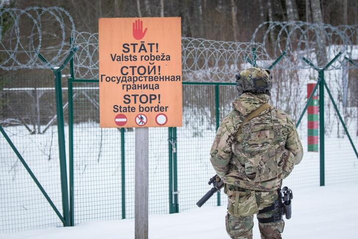 На границе Латвии с Беларусью. Фото: Госпогранслужба Латвии (facebook.com/rs.gov.lv)