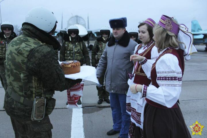 Прибытие Су-34 в Беларусь. Фото: Минобороны Беларуси