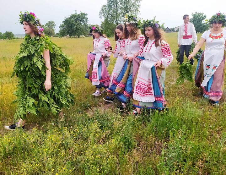 Абрад "Провады русалкі" ў вёсцы Вялікі Бор, 14 чэрвеня 2020 года. Фота з архіву суразмоўцы