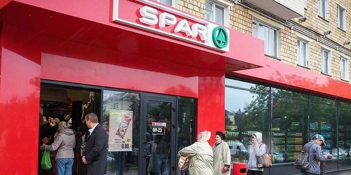 Первый в Минске магазин Spar на Партизанском проспекте, открывшийся в 2017 году. Фото: Myfin.by