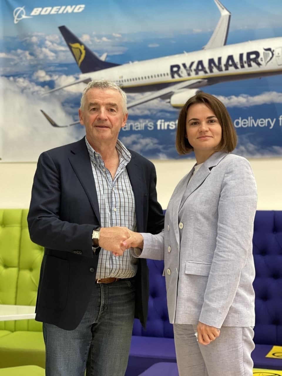 Тихановская встретилась с главой Ryanair Майклом О’Лири